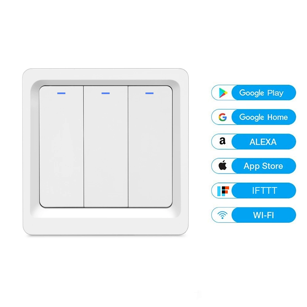 Hot Sales Multiple Gang EU Standards Smart Tuya WiFi Wall Touch Switch