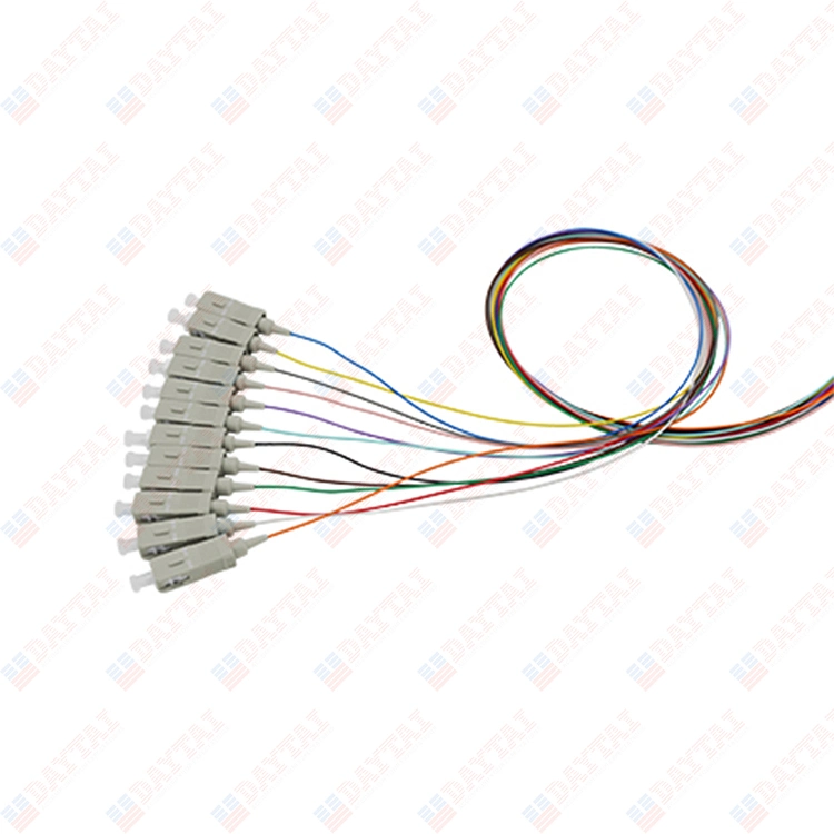 12 Fiber Optic Pigtail 9/125um Singlemode with Sc, LC, FC, St Connector