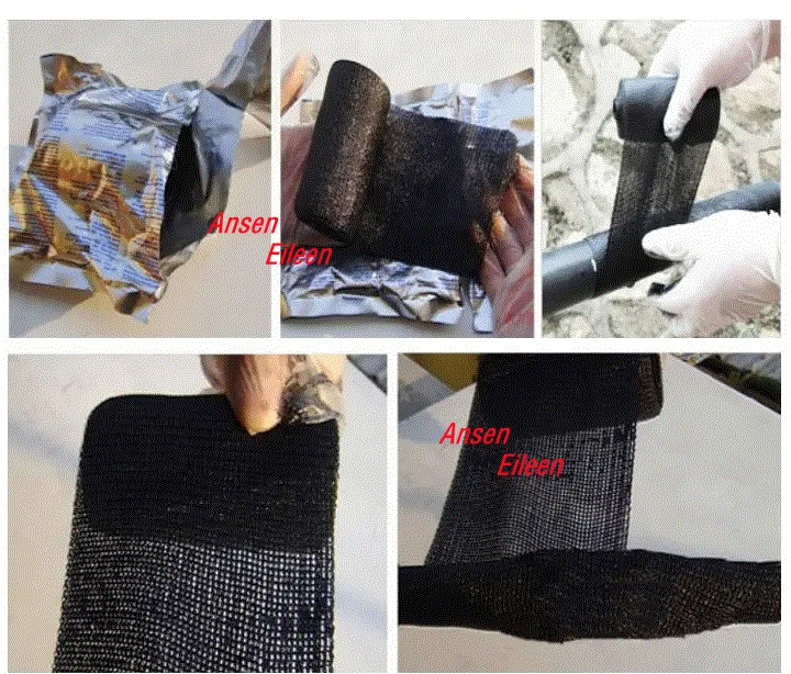 Black Armor Wrap Cable Jacket Repair Tape Armorcast Sheath Repair Fiber Strip PU Resin Roll