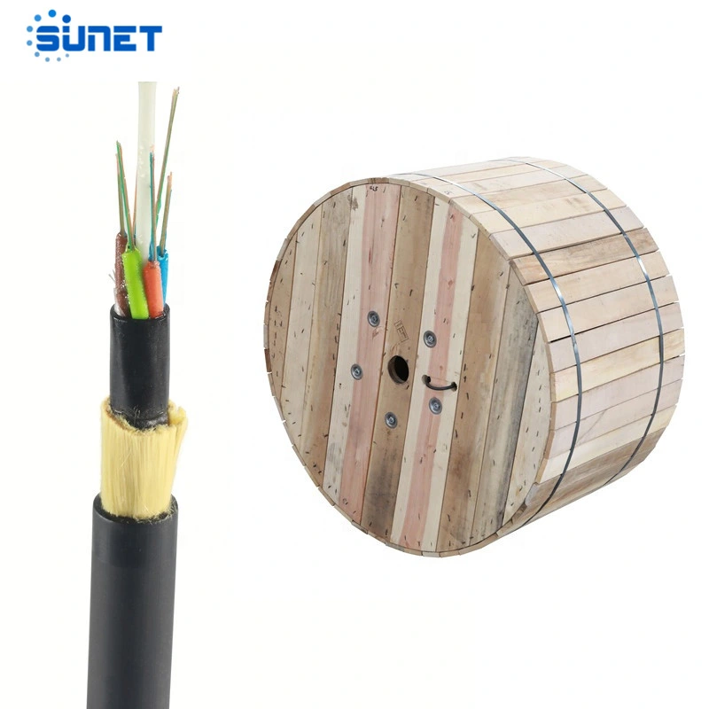 100m Span ADSS 4 6 8 12 24 Core Single Mode G652D Outdoor Aerial Overhead Self-Supporting Fiber Optic Cable