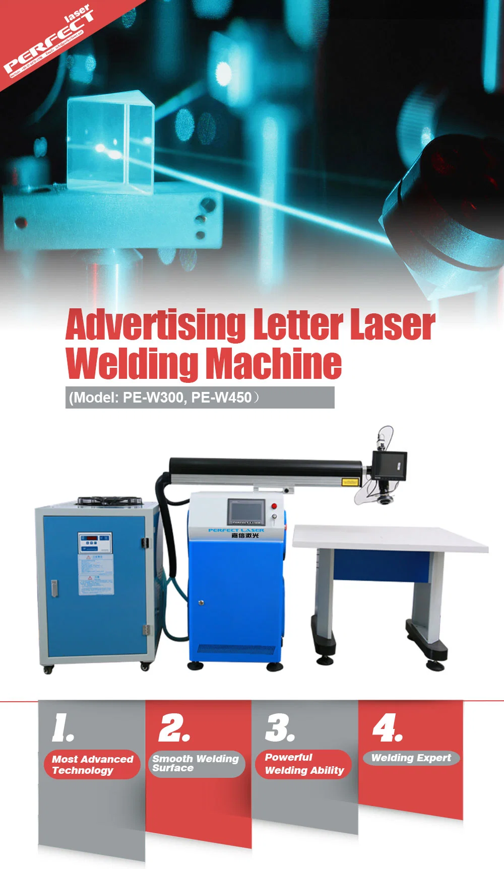 Perfect Laser-300W 450W Signage Ads Signs Metal Stainless Steel Aluminum Copper Channel Letter Dental CNC Fiber Laser Welder Soldering Welding Machines
