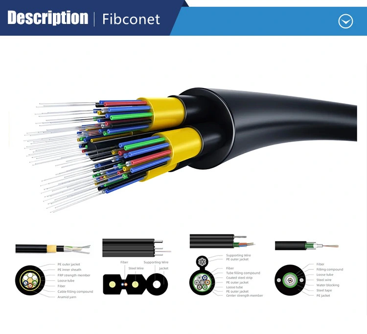 Fiberlink Aerial Anti-Rodent Drop Cable - G657A/G652D Singlemode Optical Armored Cable - 1-4 Cores - Bow Type Tight Buffer - Gjyxch Mode