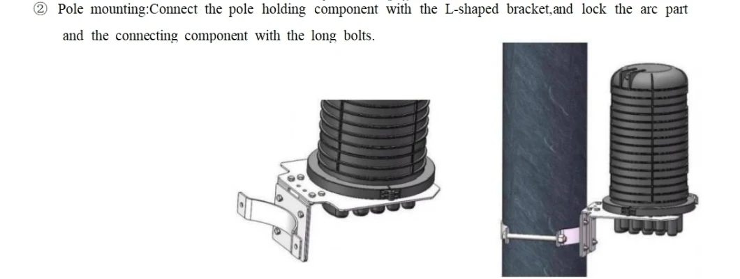 FTTH Outdoor Aerial Pole Mounted Optical Fiber 1in16out Splicing Joint with PP Material