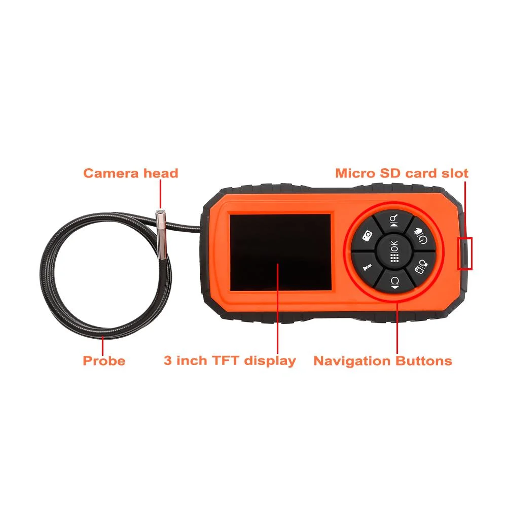 Professional 1m IP67 Waterproof Snake Camera Probe Inspection Camera for Furnishing Installation