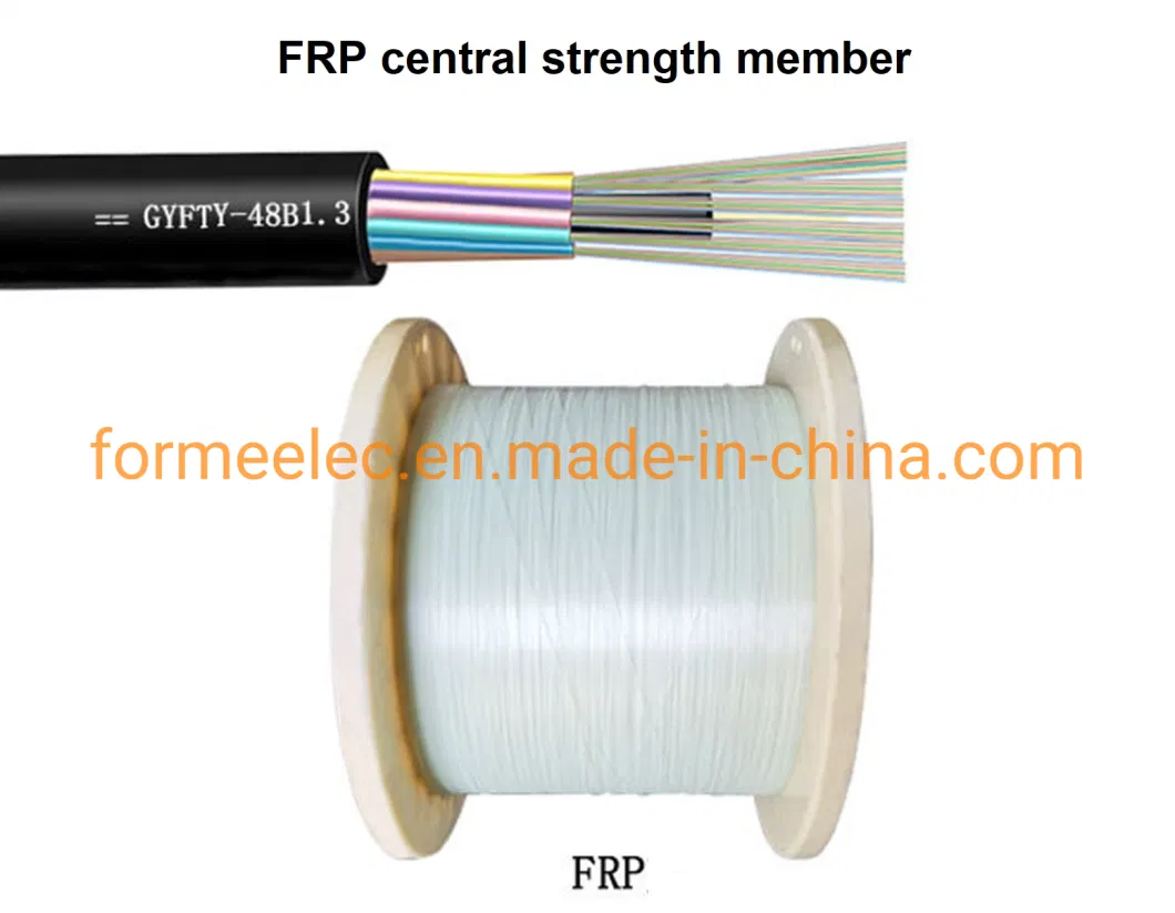 Stranded Non-Metallic Non-Armored Optical Cable 4 Core Optical Fiber GYFTY Anti-Lightning Aerial