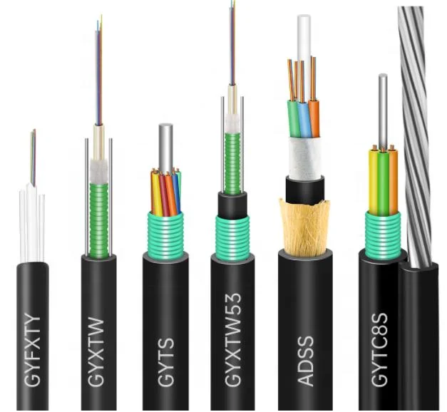 Fibra Optica ADSS Outdoor 4 6 8 10 12 24 48 96 144 Core Sm Single Mode G657A Overhead Aerial Dielectric Fiber Optic Cable