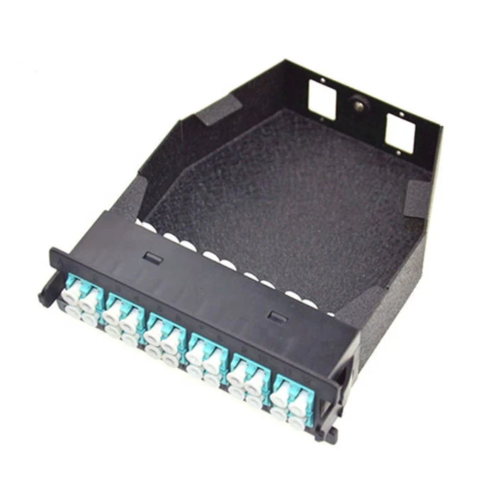 Optical Fiber MPO/MTP Cassette 24 Fibers Om3/Om4 LC Duplex Type a, 10g/40g FHD MTP/MPO Cassettes, MTP/MPO to LC Cassette Patch Panel