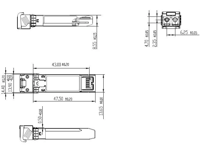 40GB/S Ezr4 100km Qsfp+ Transceiver Hot Pluggable, Duplex LC Connector, Single Mode