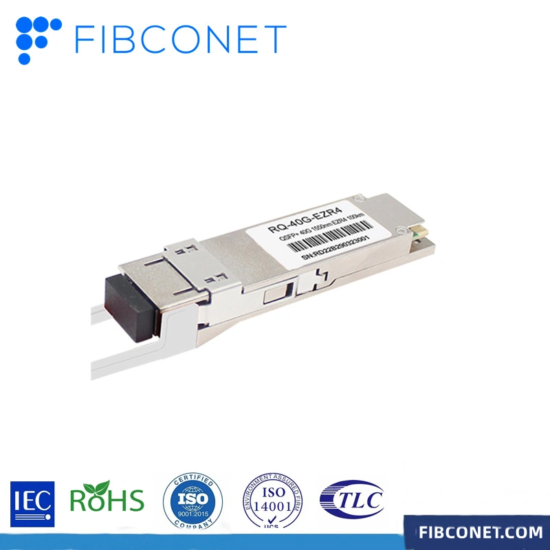 40GB/S Ezr4 100km Qsfp+ Transceiver Hot Pluggable, Duplex LC Connector, Single Mode