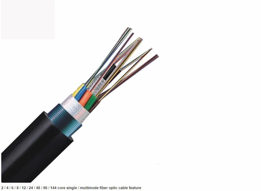 2 / 4 / 6 / 8 / 12 / 24 / 48 / 96 / 144 Core Single / Multimode Fiber Optic Cable
