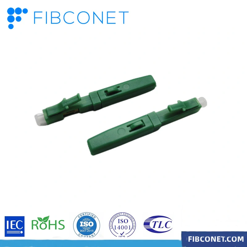 Fiber Optic Equipment FTTH Single-Mode Sc APC Plastic Quick Fast Connector