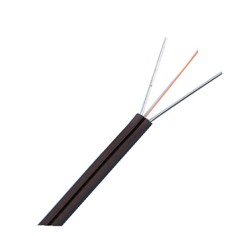 Fibre to Home Optical Duel 1 2 Core FTTH Single Mode Flat Fiber Optic Drop Cable