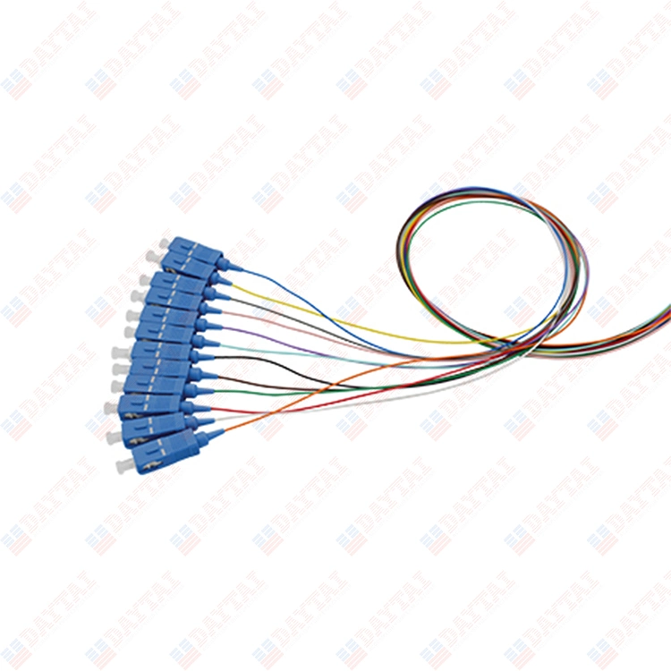 12 Fiber Optic Pigtail 9/125um Singlemode with Sc, LC, FC, St Connector