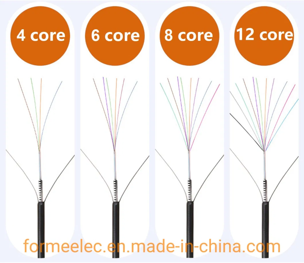 Outdoor Central Tube Light-Armored Cable Optic Fiber GYXTW 12 Core Optical Fiber Cable