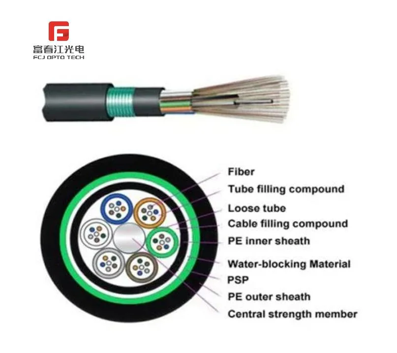 Fiber GYTY53 Outdoor Steel Tape Armored Direct Buried Underground Fiber Optic Cable