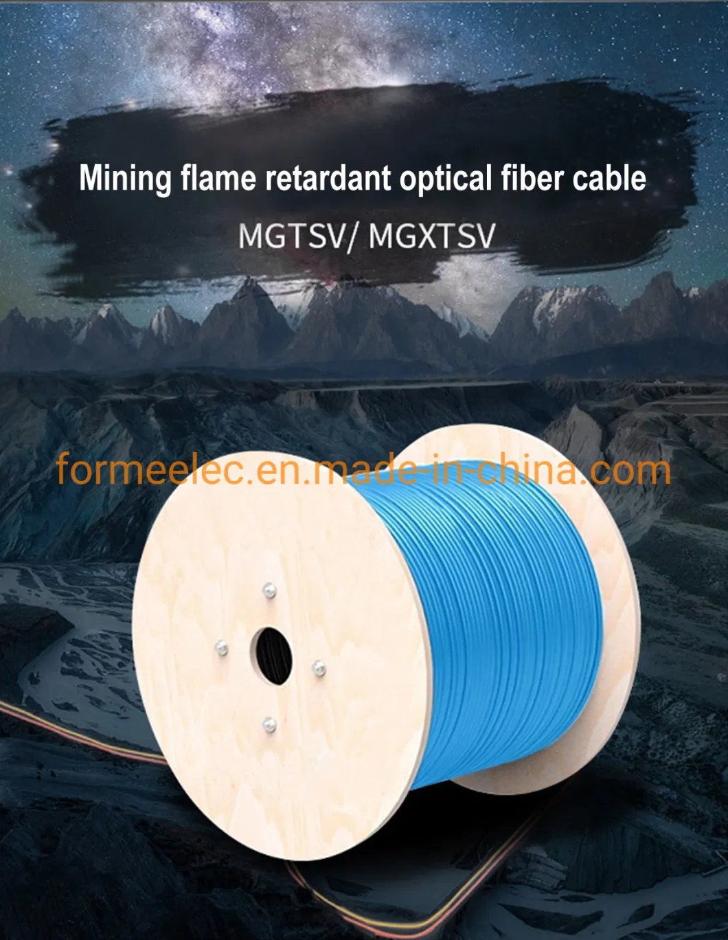 Central Tube 12 Core Mining Optical Cable Mgxtsv Flame Retardant Optical Fiber