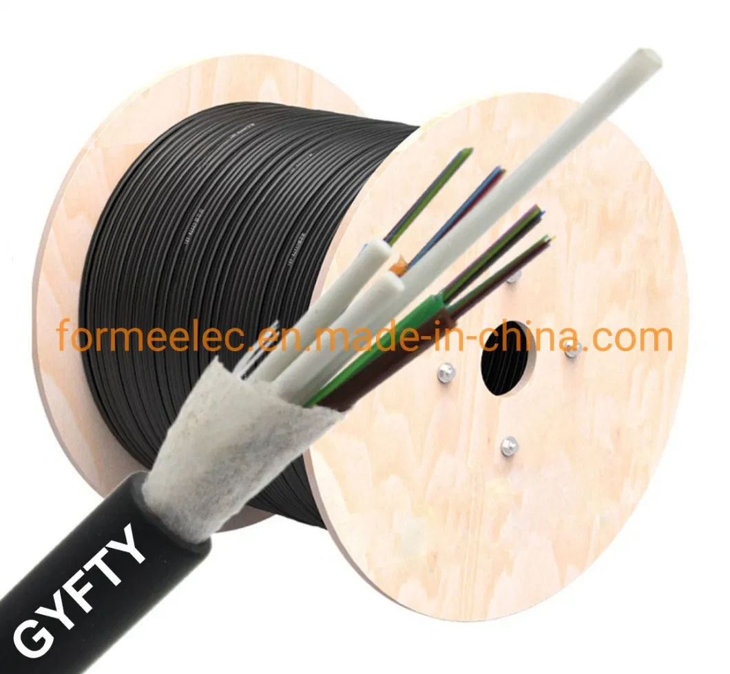 Stranded Non-Metallic Non-Armored Optical Cable 4 Core Optical Fiber GYFTY Anti-Lightning Aerial