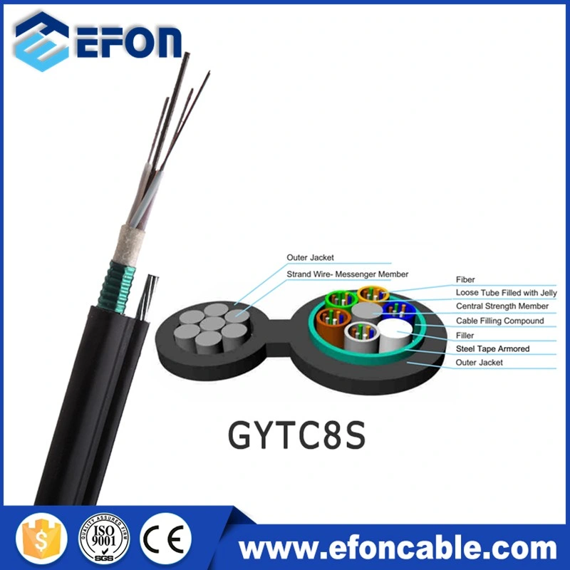 Efon Multi Loose Tube Armored Outdoor Aerial Single Mode G652D Optical Cable Fiber Manufacturer