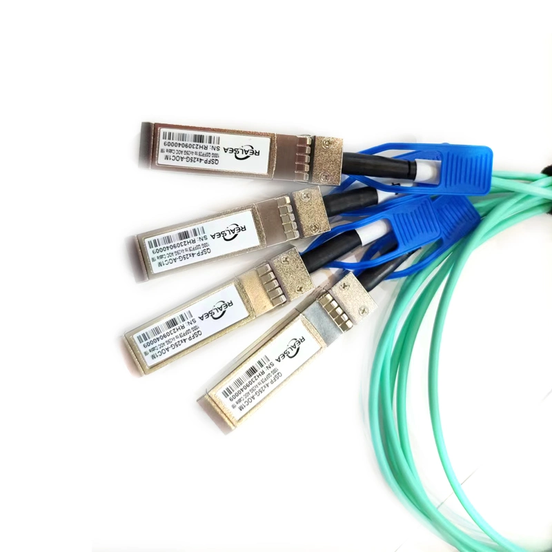 100g to 4X25g Aoc Ethernet Fiber Cable 3m 5m 15meters Qsfp28 to 4SFP28 Active Optical Cable