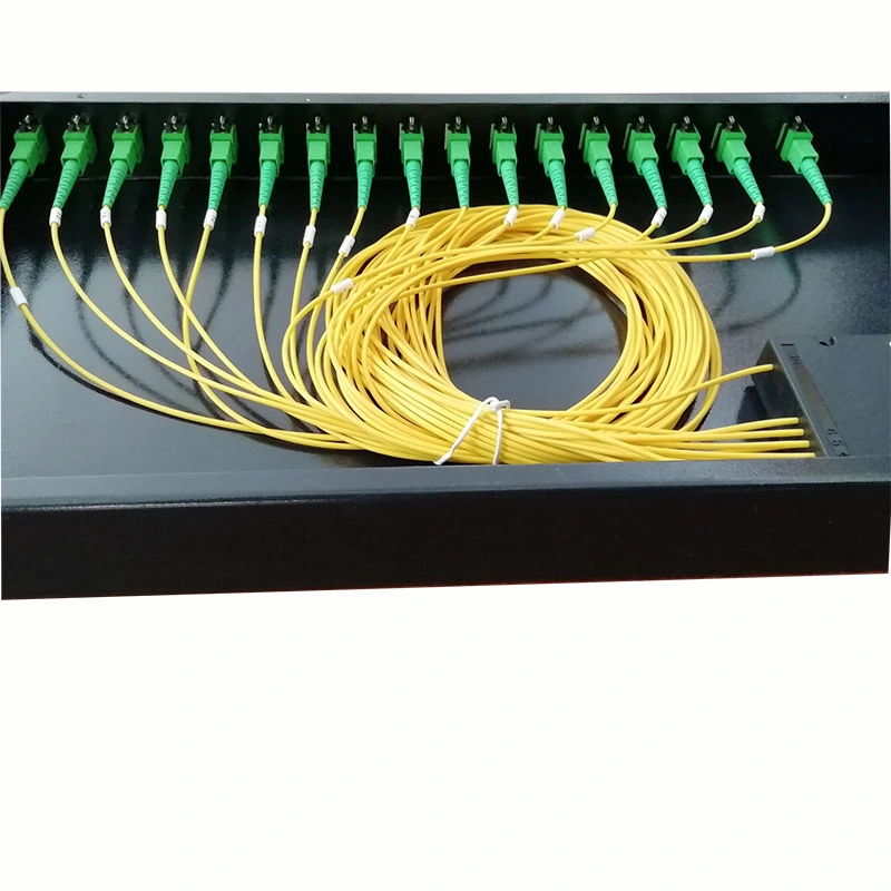 1u Rack Mount Fiber Splitter 1X32 PLC Splitter Patch Panel Connector Customized