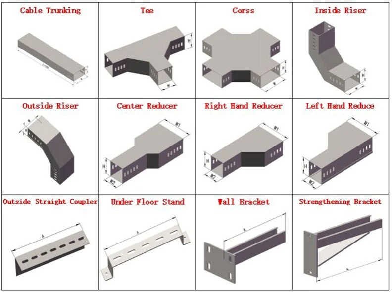 Equal Diameter Bend /Tee Reducer Bend/Tee /Cross Made in Various Metal Material for Cable Tray Connectors