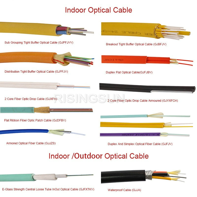 Indoor Armored Spiral Wire Aerial Optical Fiber Cable Gjsfjv
