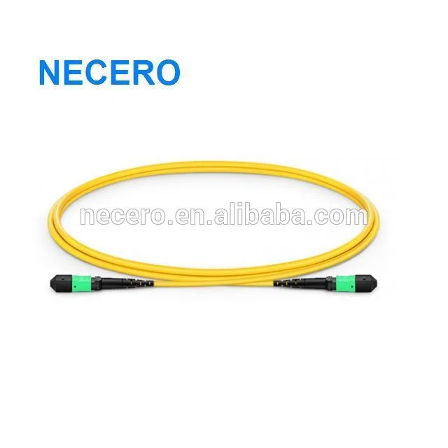 3meter (10FT) MTP -MTP Male Connector 12 Fibers Sm Trunk Fiber Optic Patch Cord Cable, Type a, LSZH, Yellow Jacket