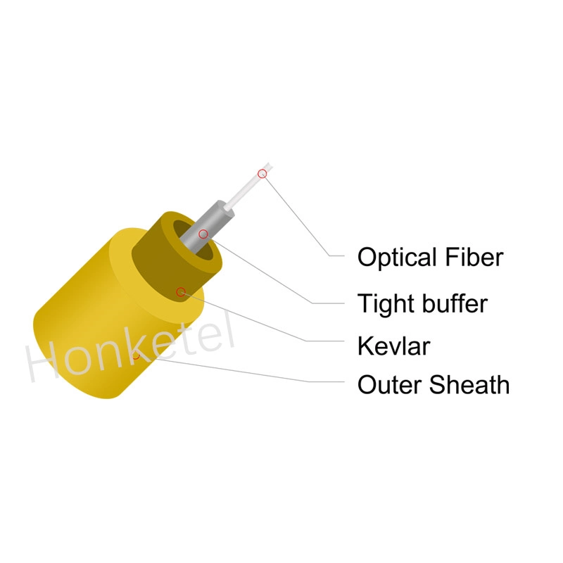 GJFJBV (H) 2/4/6/8/10/12/24/48 Core Singlemode Multimode Bundle Indoor Fiber Optic Cable