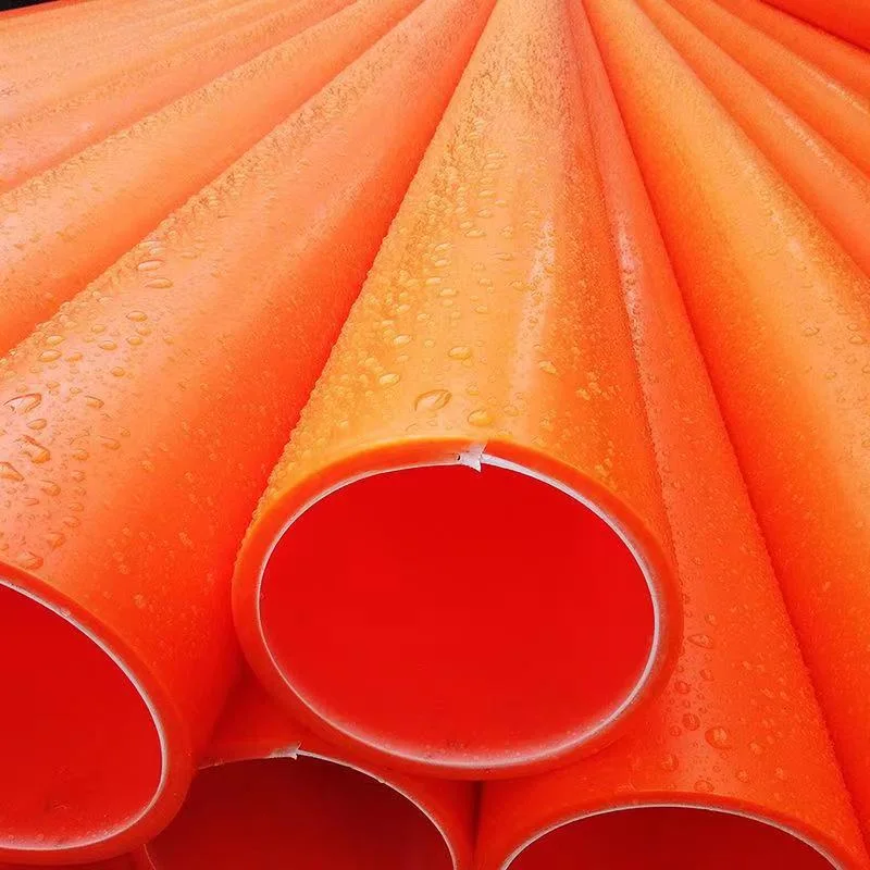 Heat Resistant Insulated Modified Polypropylene Power Cable Protection Power Tube Orange Conduit