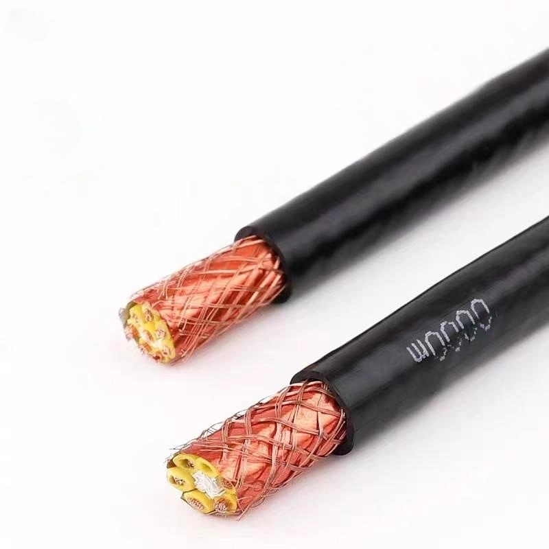 Copper Mesh Woven 2-Core 0.5mm 0.75mm 2.5mm Copper Conductor Shielded Wire Round or Flat Tvv or Tvvb Flexible Elevator Travel Electrica Cable 60*0.5mm