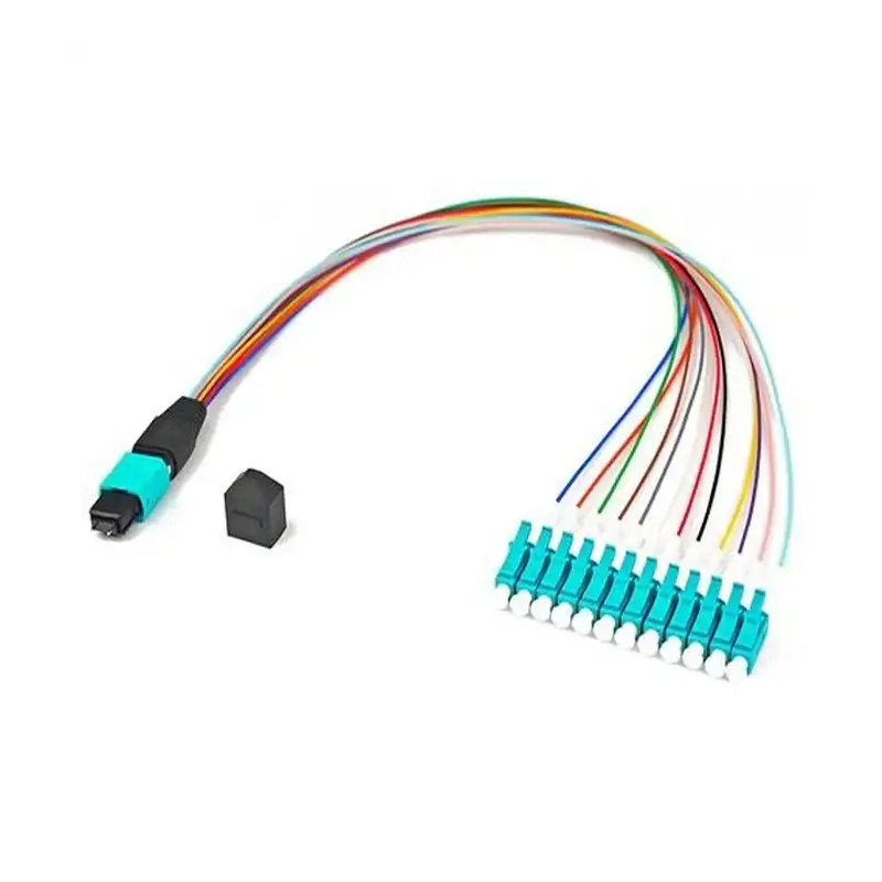 8f LSZH MPO-LC 100g-25g Fiber Optic Patch Cable 3m