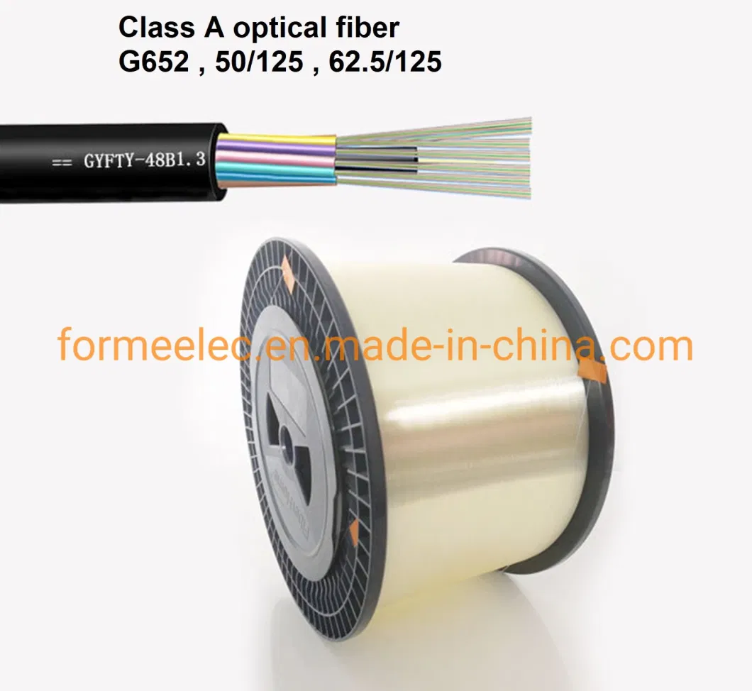Stranded Non-Metallic Non-Armored Optical Cable 4 Core Optical Fiber GYFTY Anti-Lightning Aerial