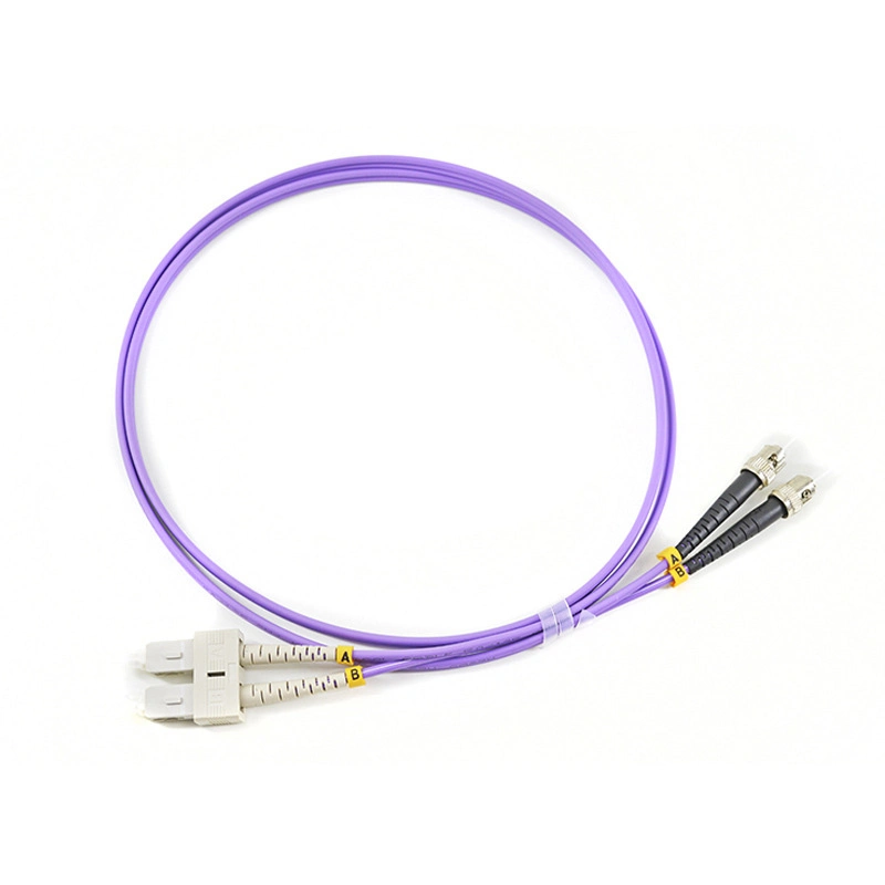 Sc-to-St Duplex Om4 Multimode 2.0mm Fiber Optic Patch Cable, 3m