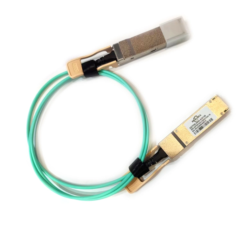 High Quality Speed 200g Fiber Cable Aoc 1m Cable Qsfp56 to Qsfp56 Aoc Active Optical Cable Ethernet Cable High Speed Compatible with Huawei Ruijie H3c