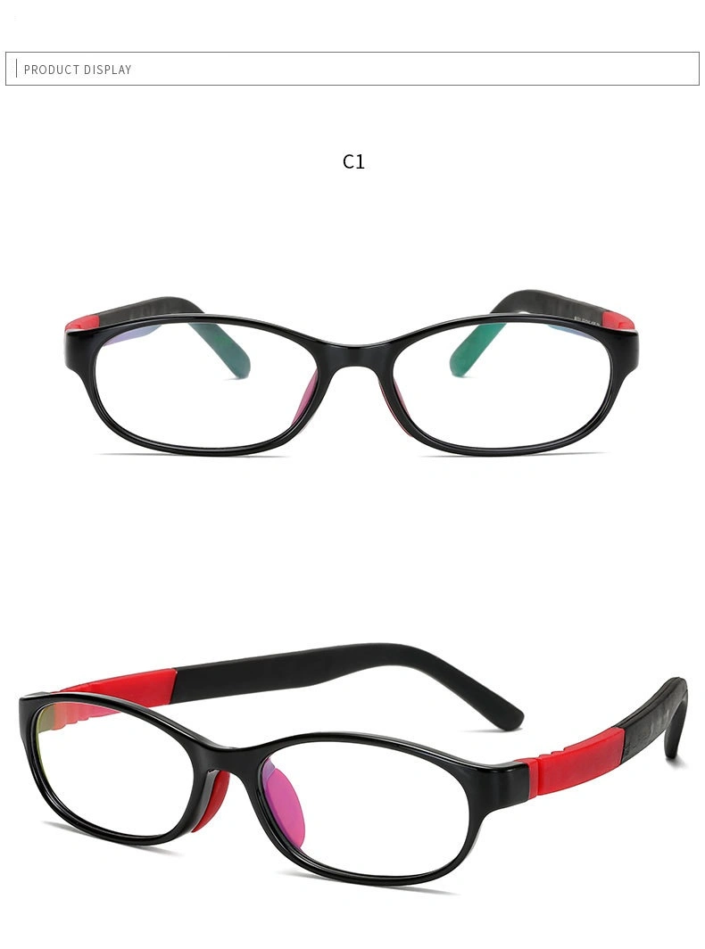 Magnet Children&prime;s Glasses Frame Tr90 Children&prime;s Silicone Myopia Glasses Frame Small Size Double-Color Student Optics
