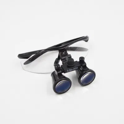 Stable Quality Double Lens Dental Magnifying Glass with LED Light Surgical Loupe