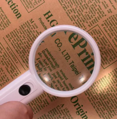 Hotsale Handheld Magnifier Metal Magnifying Glass for Reading