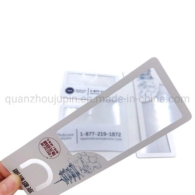 OEM PVC Custom Logo Portable Fresnel Lens Magnifier with Ruler