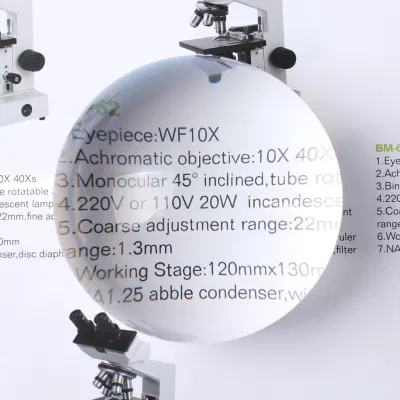 4X80mm Brightfield Dome Magnifier, Paperweight for Books Maps (BM-MG9029-3)