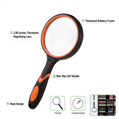 Non-Slip Soft Handle Page Magnifier for Kids Seniors Reading