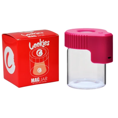 Custom Smell Proof LED Air Tight Stash Magnifying LED Glass Jar in Stock