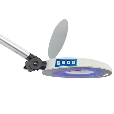 LED UV Skin Examination (Wood lamp) Ks-1088u Table Clamp Ccombined with Magnifier Lamp