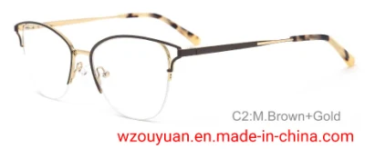 2024 Metal Half Rim with Spring Optical Frames