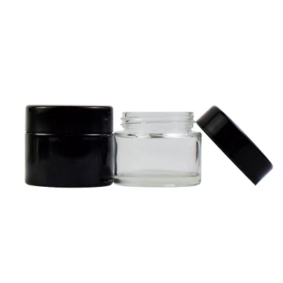2oz Clear Magnifying Glass Jar Child Proof Jar 3.5g Flower Smell Proof Child Resistant Magnifying Jar