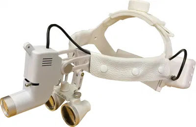 White Color Ks-W01 with 3.5X Loupe M350 LED Surgical Headlight Magnifier