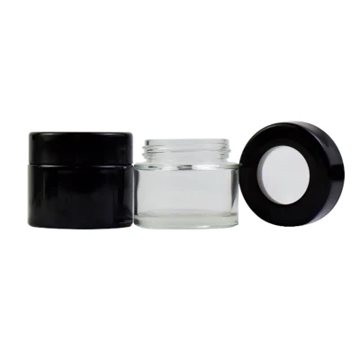 Child Proof Magnifying Glass Jar 2oz 3oz 4oz Jar for Packaging Dry Flowers