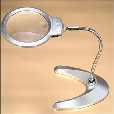 Jewelry Desk Magnifying Glass with LED Light (EGS4B-12)