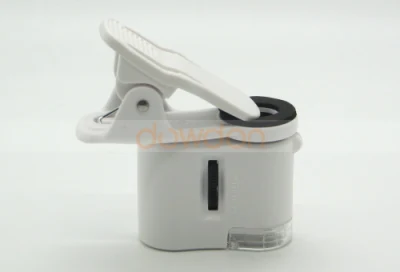 2 in 1 60X Magnifier for Universal Mobile Phone with UV Currency Detector Flashlight
