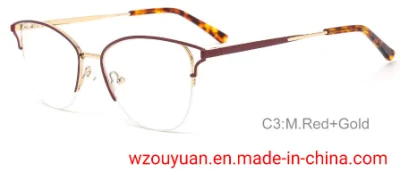 2024 Metal Half Rim with Spring Optical Frames