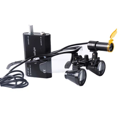 2.5X Binocular Magnifying Glass 5W Portable LED Light Surgcail Lamp